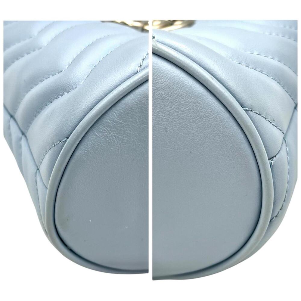 GUCCI Authentic Blue Leather Shoulder Bag - Picture 5 of 10